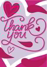 Colourful hand lettered thank you card created by @artsy_val