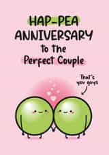 Cute Anniversary Card - Perfect Couple - Pea Pun created by Twisted Haggis