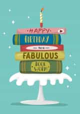 Funny Birthday Card - Fabulous Bookworm - Book Lover Card created by Running with Scissors