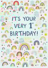 Pretty Birthday Card - 1st - For Him created by Pear Tree Press