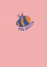 Pure Buzzin! This cute bee can help you celebrate good news or exciting times. created by Alice's Illustrations