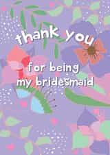 Pretty Thank You Card - Bridesmaid created by @Laura Lonsdale Designs