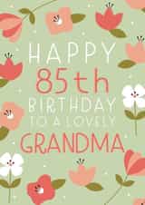 Pretty Birthday Card - 85th - Grandma created by Juniper and Rose Studio