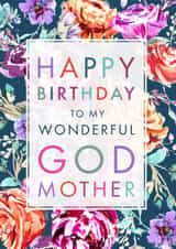 Pretty Birthday Card - Godmother - Floral created by Rebecca Prinn