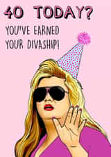 Funny 40th Birthday Card - Gemma Collins - Diva created by Poppy & Mabel 