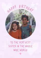 Personalised Birthday Photo Card created by @hollielonglanddesigns - best sister Birthday Personalised Photo Card 20397