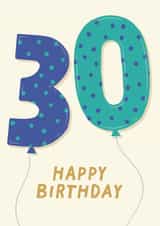 Cute Birthday Card - 30th - For Him created by Pixie Studio
