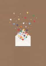 Cute anniversary card - envelope with colourful hearts created by Stacey Knights