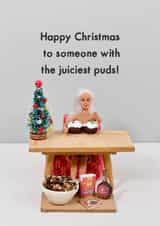 Funny Christmas Card - Juicy Puds created by Bold & Bright Cards
