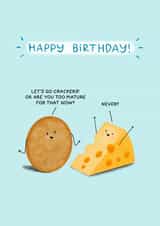 Funny Birthday Card - Cheese and Cracker created by Sydney Jo Designs