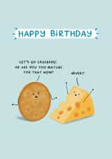 Funny Birthday Card - Cheese and Cracker created by Sydney Jo Designs