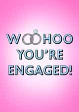 Cute Engagement Card - Woohoo! created by Poppy & Mabel 