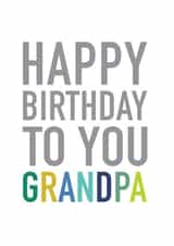 Typographic birthday card - Grandpa created by Studio 9