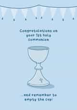 Funny Faith Card - 1st Holy Communion - Male created by Daniella Illustrates