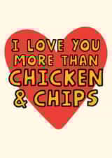 Funny Anniversary Card - Chicken and Chips created by Studio Doodles
