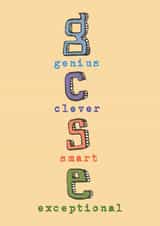 GCSE exam results congratulations card created by Becka Griffin