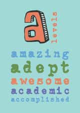 A-Level Exam Results Congratulations Card created by Becka Griffin