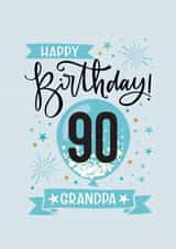 Classic Birthday Card - 90th - For Grandad created by Little Red Cherry