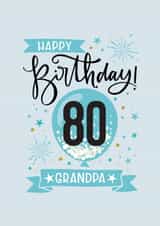 Classic Birthday Card - 80th - For Grandad created by Little Red Cherry