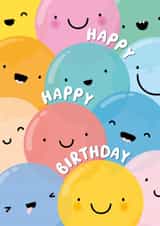 Cute Birthday Card - Happy Balloons created by Fliss Muir