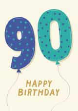 Cute Birthday Card - 90th - For Him created by Pixie Studio