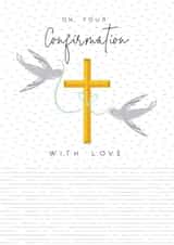 Stylish contemporary modern Confirmation card celebrating an adults baptism. created by Laura Darrington Design Ltd.