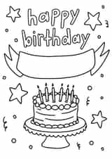 Happy Birthday Card from child to colour and personalize created by Fantastical Fun Shop