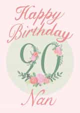 90th Birthday Card for Nan created by Fantastical Fun Shop