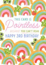 Pointless 3rd Birthday Card - Baby - Three created by URGHH Card Co.