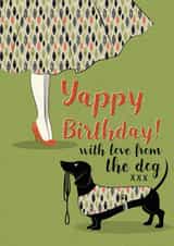 Retro Birthday Card - From the Dog created by Pennychoo
