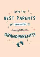 Cute Pregnancy Announcement Card for Grandparents to be - Grandparent Promotion created by Kimberley Designs
