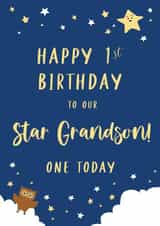 Twinkle Twinkle First Birthday Card For Grandson created by Fifi Designs