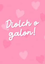Thank You Card in Welsh - Diolch o galon! created by Queen B & Co.