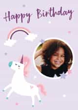 Personalised Photo Card created by Seabird Studio - photo2023 unicorn birthday Personalised Photo Card 42667