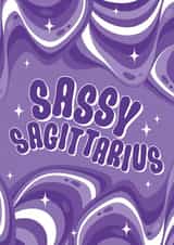 Groovy Sassy Sagittarius Birthday Card created by Ziggle Designs