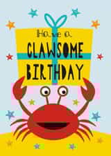 Children's Clawsome Birthday Card | Kids Birthday Card | Cute Children's Card created by Stripey Cats