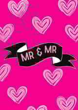 Mr & Mr Wedding card created by Lily the Print