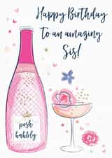 Traditional Birthday Card - Amazing Sis! created by Katie Phythian Design