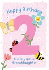 Cute 2nd Birthday Card for Special Granddaughter created by Macie Dot Doodles