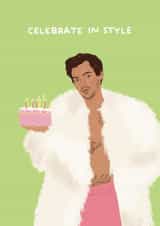 Funny Celebrity Harry Styles Birthday Card created by Lucy Maggie Designs