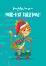 Cute Christmas Card - Ginger Cat - Daughter created by Hannah Jayne Lewin