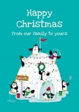 Cute Christmas Card - From Our Family to Yours created by Hannah Jayne Lewin