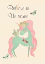 Cute Unicorn Card for many an occasion - believe in unicorns created by Tigerlily Makes
