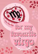 Cute Pink Virgo Zodiac Sign Card created by Caitlins Creations