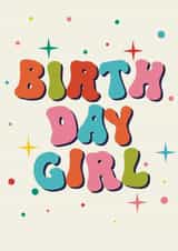 Cute Birthday Card - Birthday Girl created by Happy Sunshine Studio