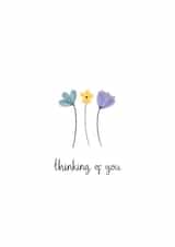 Thinking Of You - Floral Card created by Kalm Lettering