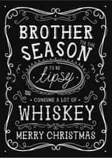 Fun Christmas Card - Brother - Jack Daniels Whiskey created by  la la la     Designs