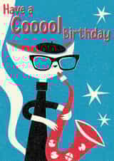 Jazz Cat Cool - Birthday Card created by Pennychoo