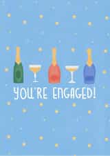 Pretty Engagement Card - Champagne created by Emma Tobey Illustration