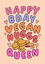 Funny Birthday Card - Vegan Chicken Nuggets created by Hey Happy Heart